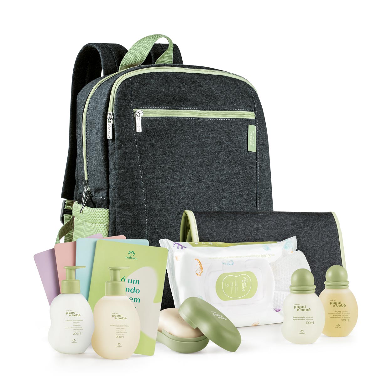 Conjunto Natura Papai E Bebe Com Mochila